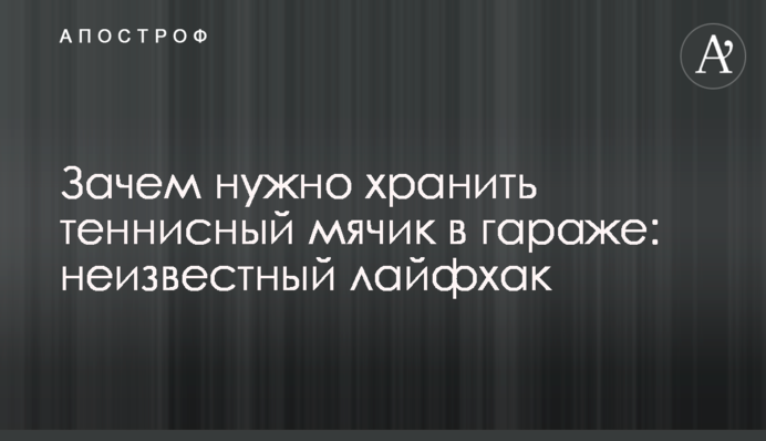 Зачем нужно хранить теннисный мячик в гараже: неизвестный лайфхак
