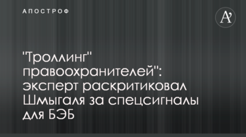 "Троллинг" правоохранителей": эксперт раскритиковал Шмыгаля за спецсигналы для БЭБ