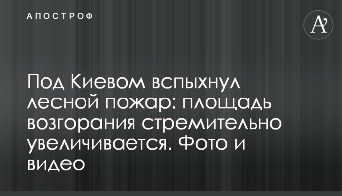 Под Киевом вспыхнул лесной пожар: площадь возгорания стремительно увеличивается. Фото и видео