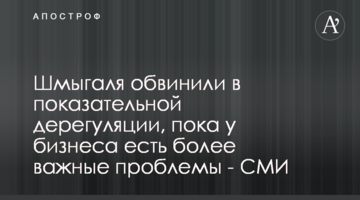 Шмыгаля обвинили в показательной дерегуляции, пока у бизнеса есть более важные проблемы - СМИ