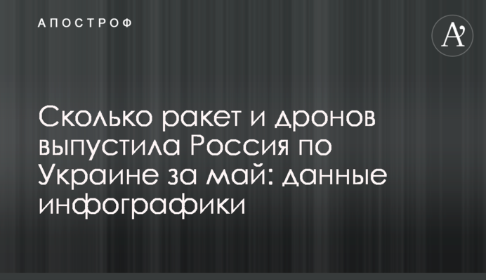Сколько ракет и дронов выпустила Россия по Украине за май: данные инфографики