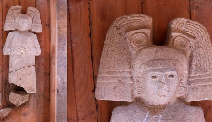 В Мексике во время ремонта дороги наткнулись на статую правителя цивилизации уастеков: фото и видео