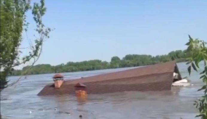 Вода поднялась почти до потолка: видео потопа в доме Херсонской области