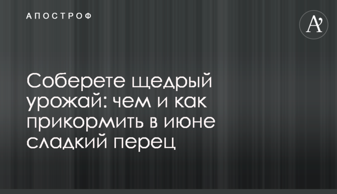 Зберете щедрий урожай: чим і як підгодувати у червні солодкий перець