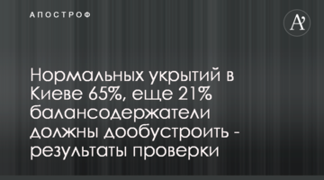 Нормальных укрытий в Киеве 65%, еще 21% балансодержатели должны дообустроить - результаты проверки