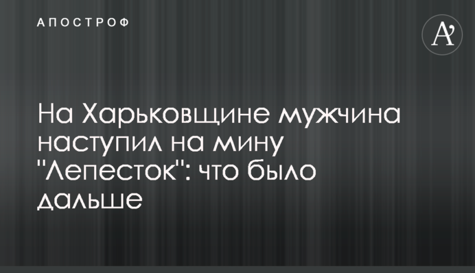 На Харьковщине мужчина наступил на мину 