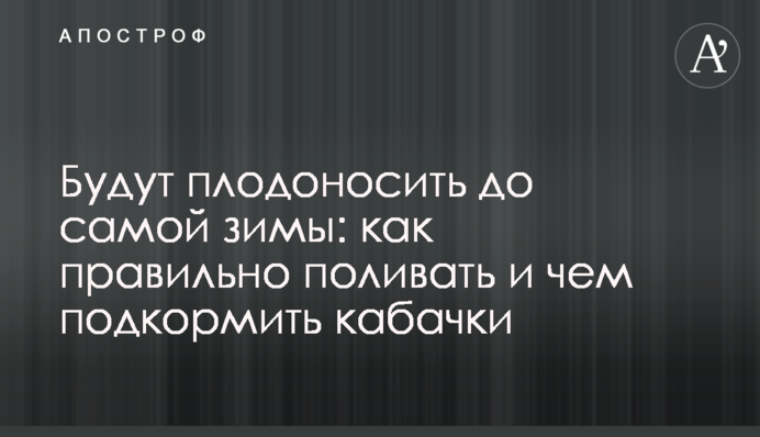 Будуть плодоносити до самої зими: як правильно поливати і чим підгодувати кабачки.