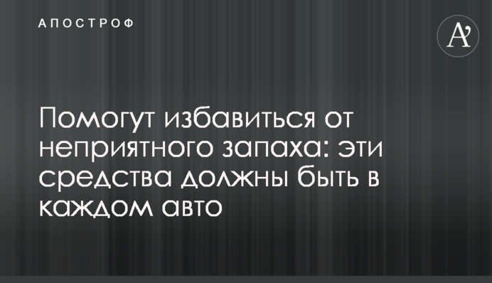 Допоможуть позбутися неприємного запаху: ці засоби мають бути в кожному авто