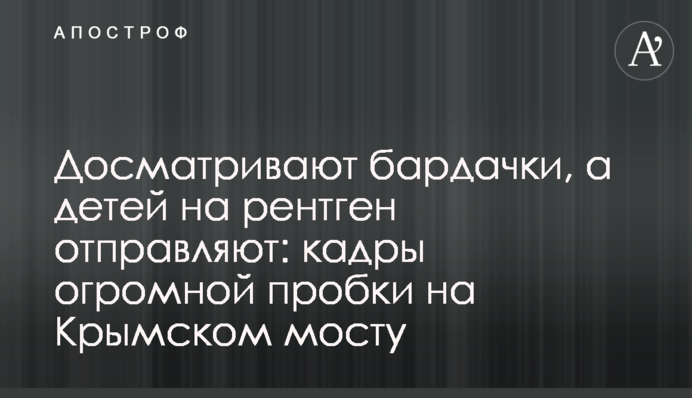 Оглядають бардачки, а дітей на рентген відправляють: кадри величезного затору на Кримському мості