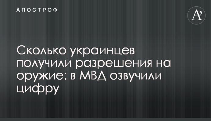 Скільки українців отримали дозволи на зброю: у МВС озвучили цифру