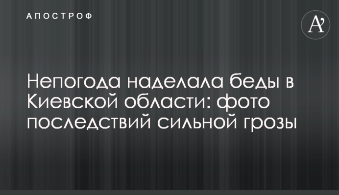 Непогода наделала беды в Киевской области: фото последствий сильной грозы