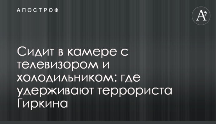 Сидит в камере с телевизором и холодильником: где удерживают террориста Гиркина