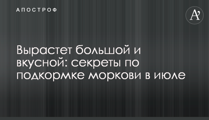 Виросте великою та смачною: секрети з підживлення моркви в липні