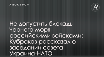 Не допустить блокады Черного моря российскими войсками: Кубраков рассказал о заседании совета Украина-НАТО