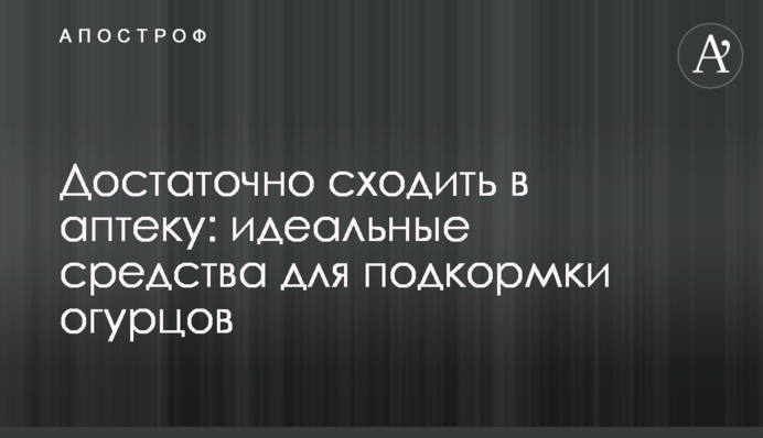 Достаточно сходить в аптеку: идеальные средства для подкормки огурцов