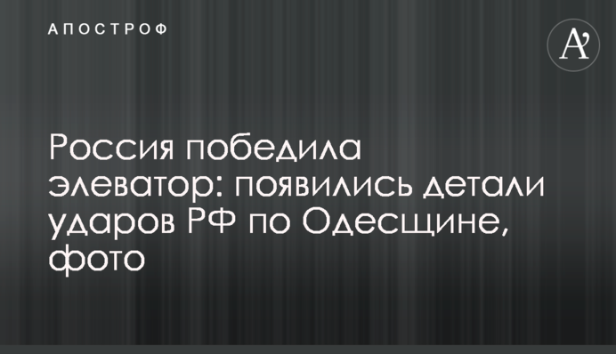 Росія перемогла елеватор: з’явилися деталі  ударів РФ по Одещині, фото