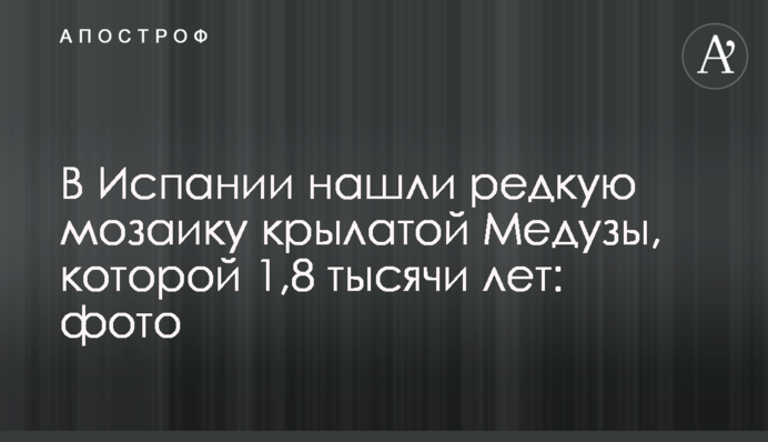 В Испании нашли редкую мозаику крылатой Медузы, которой 1,8 тысячи лет: фото