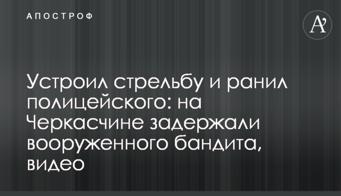 Устроил стрельбу и ранил полицейского: на Черкасчине задержали вооруженного бандита, видео