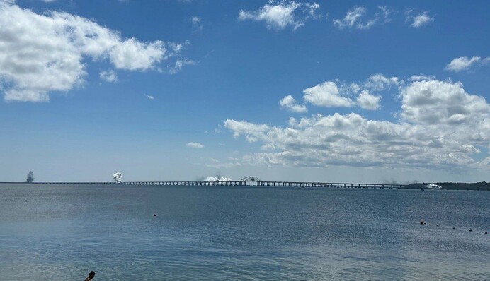 На Крымском мосту новая мощная 