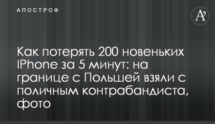 Как потерять 200 новеньких IPhone за 5 минут: на границе с Польшей взяли с поличным контрабандиста, фото