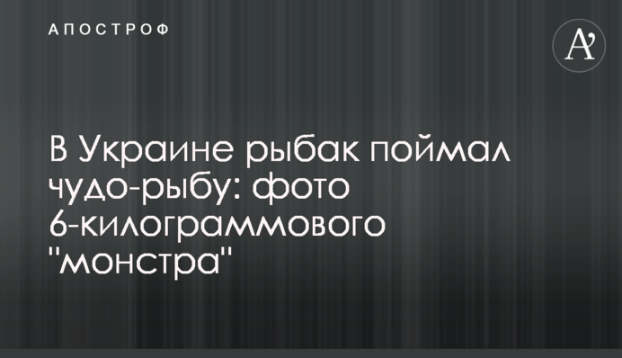 В Україні рибалка спіймав диво-рибу: фото 6-кілограмового 
