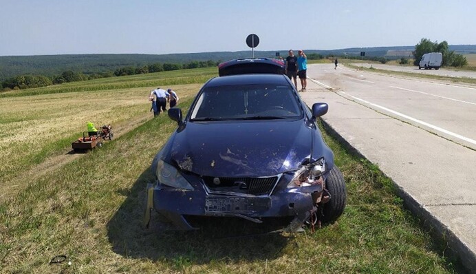 Зносив все на своєму шляху: в Молдові елітний Lexus розчавив отару овець, фото і відео