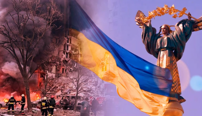 Сирены и российские танки на Крещатике: Украина отмечает второй День Независимости во время большой войны, фото и видео