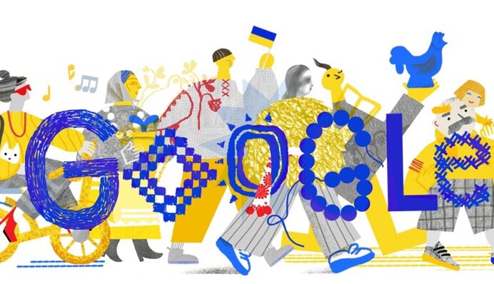 Google присвятив яскравий дудл Дню Незалежності України: фото