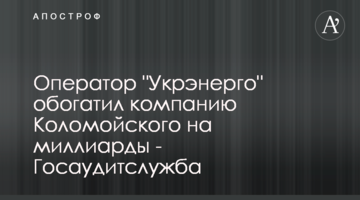 Оператор "Укрэнерго" обогатил компанию Коломойского на миллиарды - Госаудитслужба