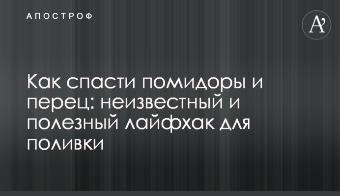 Як врятувати помідори і перець: невідомий і корисний лайфхак з поливання