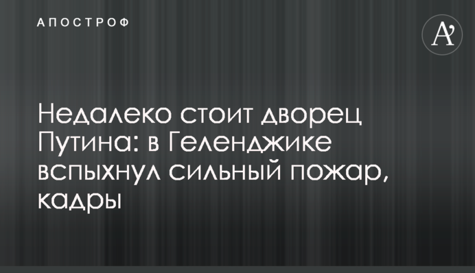 Недалеко стоит дворец Путина: в Геленджике вспыхнул сильный пожар, кадры