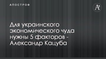 Для украинского экономического чуда нужны 5 факторов - Александр Кацуба