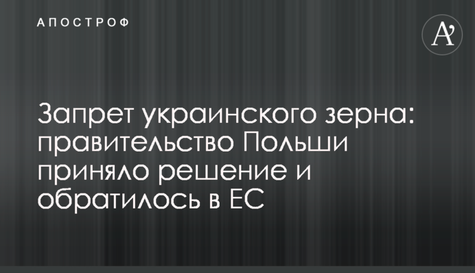 Запрет украинского зерна: правительство Польши приняло решение и обратилось в ЕС