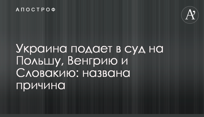 Україна подає до суду на Польщу, Угорщину та Словаччину: названо причину