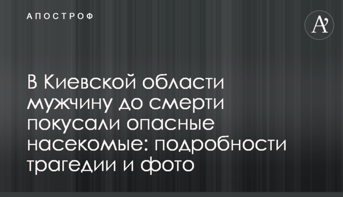 На Київщині чоловіка до смерті покусали небезпечні комахи: подробиці трагедії і фото