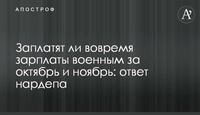 Заплатят ли вовремя зарплаты военным за октябрь и ноябрь: ответ нардепа
