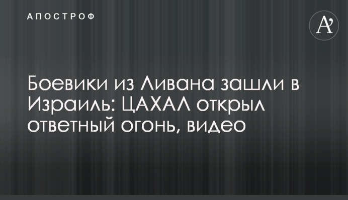 Бойовики з Лівану зайшли в Ізраїль: ЦАХАЛ відкрив вогонь у відповідь, відео