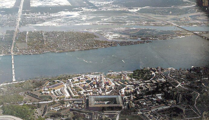 Как выглядел Киев в 1918 году с высоты птичьего полета: впечатляющие цветные фото