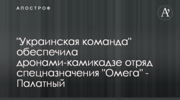 "Украинская команда" обеспечила дронами-камикадзе отряд спецназначения "Омега" - Палатный