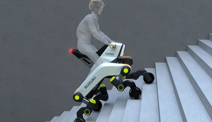 Японці придумали незвичайний мотоцикл з чотирма “ногами”: як він виглядає