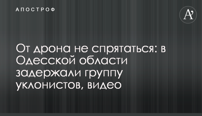 От дрона не спрятаться: в Одесской области задержали группу уклонистов, видео