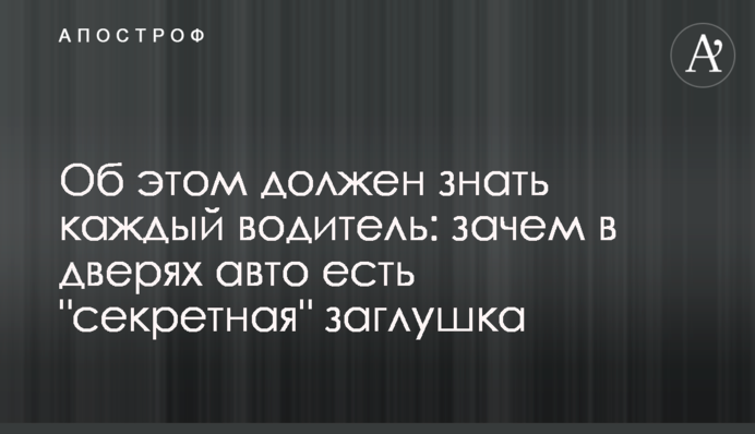 Об этом должен знать каждый водитель: зачем в дверях авто есть 