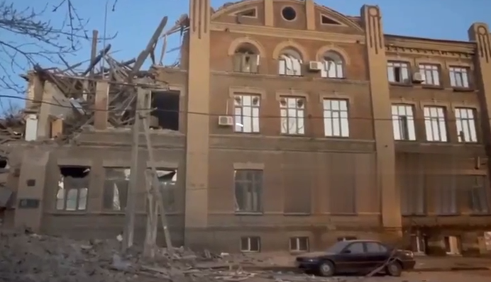 В Донецке прилетело в центр обучения операторов дронов: фото и видео