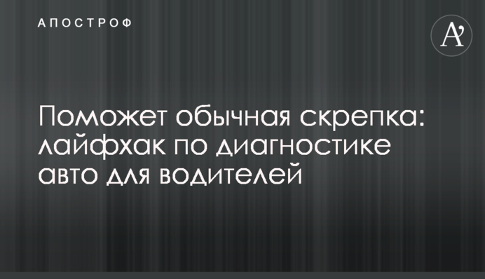 Поможет обычная скрепка: лайфхак по диагностике авто для водителей