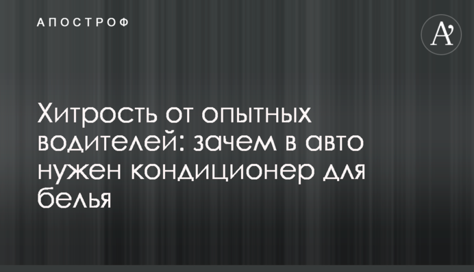 Хитрість від досвідчених водіїв: навіщо в авто потрібний кондиціонер для білизни