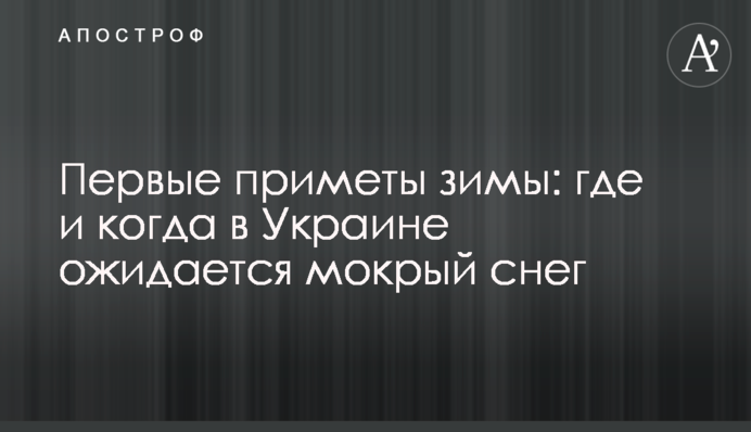Первые приметы зимы: где и когда в Украине ожидается мокрый снег