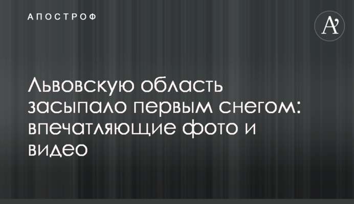 Захід України засипає першим снігом: вражаючі фото і відео