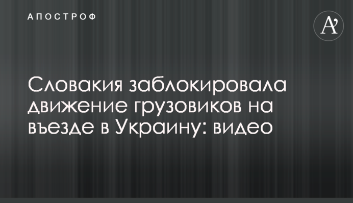 Словакия заблокировала движение грузовиков на въезде в Украину: видео
