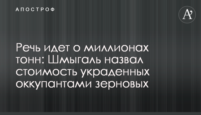 Речь идет о миллионах тонн: Шмыгаль назвал стоимость украденных оккупантами зерновых