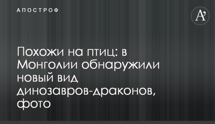 Похожи на птиц: в Монголии обнаружили новый вид динозавров-драконов, фото